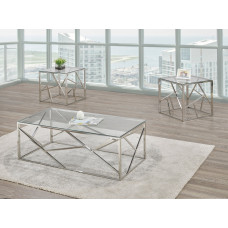 IF-2350 Coffee Set with 8mm Clear Tempered Glass and Chrome Legs (Online Only) IF-2350 Coffee Set with 8mm Clear Tempered Glass and Chrome Legs (Online Only)