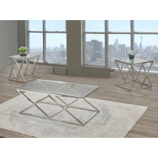 IF-2352 Coffee Table Set Glass Table Top with Stainless Steel Legs (Online Only) IF-2352 Coffee Table Set Glass Table Top with Stainless Steel Legs (Online Only)