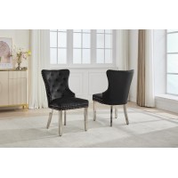 C-1246 Soft-Touch Black Velvet Dining Chair. SALE JUST SET OF 2 CHAIRS. (Online Only) C-1246 Soft-Touch Black Velvet Dining Chair. SALE JUST SET OF 2 CHAIRS. (Online Only)
