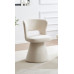 C-1436 Cream textured fabric upholstery Dining Chair. (Online Only)
