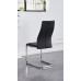 C-1574 Upholstered in soft Black PU.Dining Chair. SALE JUST SET OF 6 CHAIRS. (Online Only)