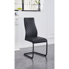 C-1578 Upholstered in soft Black PU Dining Chair.SALE JUST SET OF 6 CHAIRS. (Online Only)