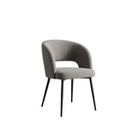 C-1645 Grey textured fabric upholstery Dining Chair. SALE JUST SET OF 2 CHAIRS. (Online Only)