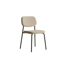 C-1651 Cream textured fabric upholstery dining chair.Sale just set of 4 Chairs. (Online only)