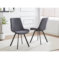 C-1820 Soft Grey Fabric Dining Chair. SALE JUST SET OF 6 CHAIRS.(Online Only)