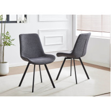 C-1820 Soft Grey Fabric Dining Chair. SALE JUST SET OF 6 CHAIRS.(Online Only)