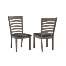 C-1081 Black PU Seat Dining Chair . SALE JUST SET OF 2 CHAIRS (Online only)