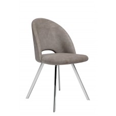 C-1541 Dining Chair Soft Grey PU. SALE JUST SET OF 2 CHAIRS. (Online only)