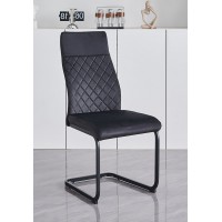 C-1571 Dining Chair Soft Black Velvet. SALE JUST SET OF 6 CHAIRS. (Online only)
