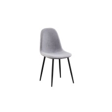 C-1745  Dining Chair with Grey Fabric Seat With Black Legs. SALE JUST SET OF 4 CHAIRS. (Online only)