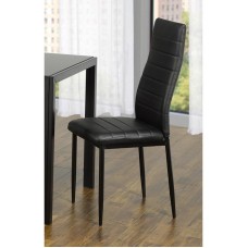 C-5053 BLACK PU DINING CHAIR,  SALE JUST SET OF 4 CHAIRS. (ONLINE ONLY)