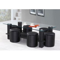 IF-2056 Tempered Glass Coffee Table With Stools. (Online only) IF-2056 Tempered Glass Coffee Table With Stools. (Online only)