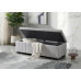 IF-6261 Soft Grey Teddy Bear Fabric Storage Bench (Online Only)