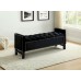 IF-6401 Storage Bench  Black Velvet . (Online only)
