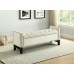 IF-6402 Storage Bench  Creme Velvet (Online only)