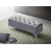 IF-6500 Grey Velvet Storage bench (Online only)