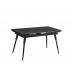 T-1817  Modern Extension Dining Table with Sintered Stone Black Marble Top   . (Online Only)