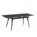 T-1817  Modern Extension Dining Table with Sintered Stone Black Marble Top   . (Online Only)