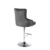 ST-6020 Grey Velvet Bar Stool with Deep Tufting,(Online only)