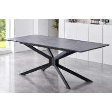 T-1570 Modern Extension Dining Table Grey Marble Veneer Top (Online Only) T-1570 Modern Extension Dining Table Grey Marble Veneer Top (Online Only)