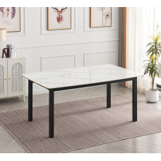 T-1815 Sintered Stone White Marble Top Dining Table (Online Only)