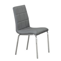 C-1762 Dining chair grey upholstery, tufted back and seat. SALE JUST SET OF 4 CHAIRS. (Online only) C-1762 Dining chair grey upholstery, tufted back and seat. SALE JUST SET OF 4 CHAIRS. (Online only)