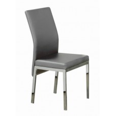 C-5065 Grey Cushion with Chrome Legs Dining chair. SALE JUST SET OF 4 CHAIRS. (Online only)