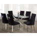 T-1448 Clear Glass Top With chrome legs Dining Table ( Online only)