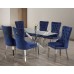 T-1448 Clear Glass Top With chrome legs Dining Table ( Online only)