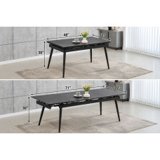 T-1472 Modern Extension Dining Table with Sintered Stone Marble Top (Online Only) T-1472 Modern Extension Dining Table with Sintered Stone Marble Top (Online Only)