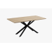 T-1510 Wood Top With Black Steel Legs Dining Table (Online Only)