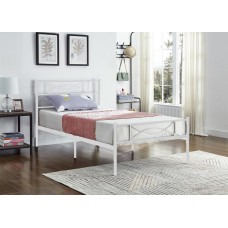 IF-154 -W White Metal Single size bed (Online only)