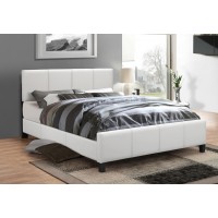 IF-174 White PU with Adjustable Headboard Single, Double, Queen size bed.(Online only)