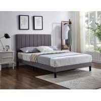 IF-5363 Adjustable Headboard Grey Fabric  Queen, King size bed. (Online only)