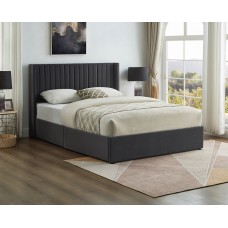 IF-5408 Double, Queen size bed with 4 Large Pull-Out Wire Mesh Storage Drawers. Grey Velvet Fabric. (Online Only) IF-5408 Double, Queen size bed with 4 Large Pull-Out Wire Mesh Storage Drawers. Grey Velvet Fabric. (Online Only)
