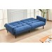 IF-8040 Soft Blue Fabric  Sofa Bed -Convertible Couch for Small Spaces (Online Only)