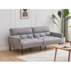IF-8041 Soft Grey Fabric Sofa Bed  Convertible Couch for Small Spaces(Online only)