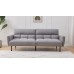 IF-8041 Soft Grey Fabric Sofa Bed  Convertible Couch for Small Spaces(Online only)