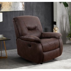 IF-6351-M Recliner Chair.Brown Elephant Skin Fabric (online only)