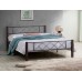 IF-125 Single, Double, Queen size bed with Black Steel Frame/ Espresso Wooden Post (Online Only)