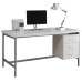 I 7046 Computer Desk-60"L, White/Silver Metal ( Online Only) I 7046 Computer Desk-60"L, White/Silver Metal ( Online Only)