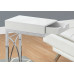 I 3170 Accent table-chrome metal/ Glossy white with a drawer (Online Only)