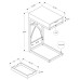 I 3170 Accent table-chrome metal/ Glossy white with a drawer (Online Only)