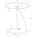 I 3004 End Table With Black Tempered Glass. (Online Only)